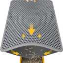 Cat Litter Mat - 23.2'' x 14.6'' Small Litter Trapping Mat, Easy to Clean Litter Box Mat, Waterproof, Urine-Proof, Non-Slip Kitty Litter Mats for Floor, Grey