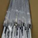 20 Pack Clear Umbrellas for Wedding Guests, Bulk Wedding Umbrellas for Outdoor Ceremony & Events, Auto Open Transparent Stick Umbrella with J Hook Handle for Photos, Light Rain Backup, 29''