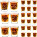 Kolewo4ever 24 Pieces Funny Friends Shot Glasses Funny Friends Shot Glasses Clear Shot Glass Cups with Heavy Base for Adult Small Glass Shot Cups 1.75 oz Shot Glass for Best Friends (Style-2)