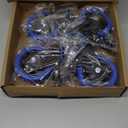 4 Inch Stem Caster Wheels Heavy Duty with Dual Locking 2200Lbs, Threaded Stem Casters 3/8" -16 x 1, Swivel Industrial Casters Set of 4, Wheels for Cart and Furniture