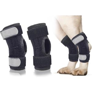 Dog Leg Braces for Rear Legs, Hock Brace for Back Legs with Metal Strips and Safety Reflective Straps for Short Legs, Joint Warps Support for Hind Legs Injuries Sprains Arthritis (XSmall)