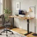 Agilestic Electric Standing Desk, 48 x 24 Inches Height Adjustable Desk, Sit Stand up for Work Office Home, Ergonomic Rising Computer Table with Memory Preset, Rustic Brown