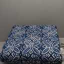 Pillow Perfect Outdoor/Indoor Merida Indigo Blue Tufted Loveseat Cushion, 39" x 21"