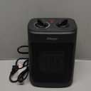 Space Heater, 1500W Electric Heaters Indoor Portable with Thermostat, PTC Fast Heating Ceramic Room Small Heater with Heating and Fan Modes for Bedroom, Office and Indoor Use (Black)