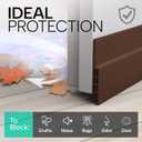 Vellure Door Draft Stopper for Bottom of Door - Premium Door Sweep for Bottom of Door/Weather Stripping Door Seal (Save Energy installs Quickly and Easily) Door Strip Ideal for (5, Brown)