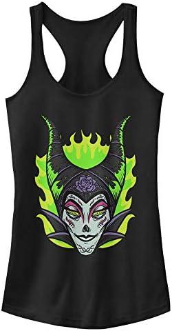 Disney Women's Villains Maleficent Sugar Skull Slim Fit, Scoop Hem Racerback Tank, XS