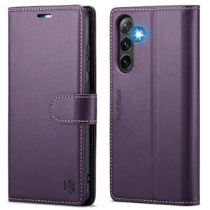 FLIPALM Wallet Case for Samsung Galaxy S25 5G, RFID Blocking Credit Card Holder, PU Leather Folio Flip Kickstand Protective Shockproof Cover for Galaxy S25 (Purple)