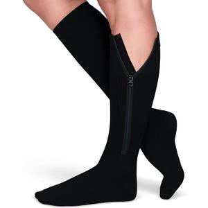 TheraMagic® Zipper Compression Socks for Men & Women, 20-30mmHg Closed Toe Graduated Zippered Compression Stocking