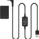 TKDY ACK-E12 USB Cord Cameras Power Supply M50 Dummy Battery LP-E12 DR-E12 DC Coupler Kit, fit for Canon EOS M50 Mark II, EOS M50 M100 M200 M M2 M10, Kiss M, Kiss M2 Digital Camera.