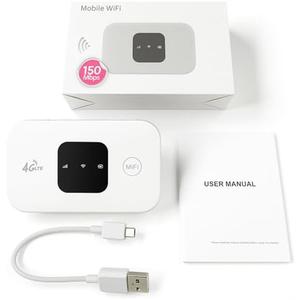 Mobile Hotspot, Portable Travel Router 150Mbps High Speed SIM Card (Not Provide) Hotspot Device 4G Strong Coverage Mobile Internet Router for Car Home Office Travel