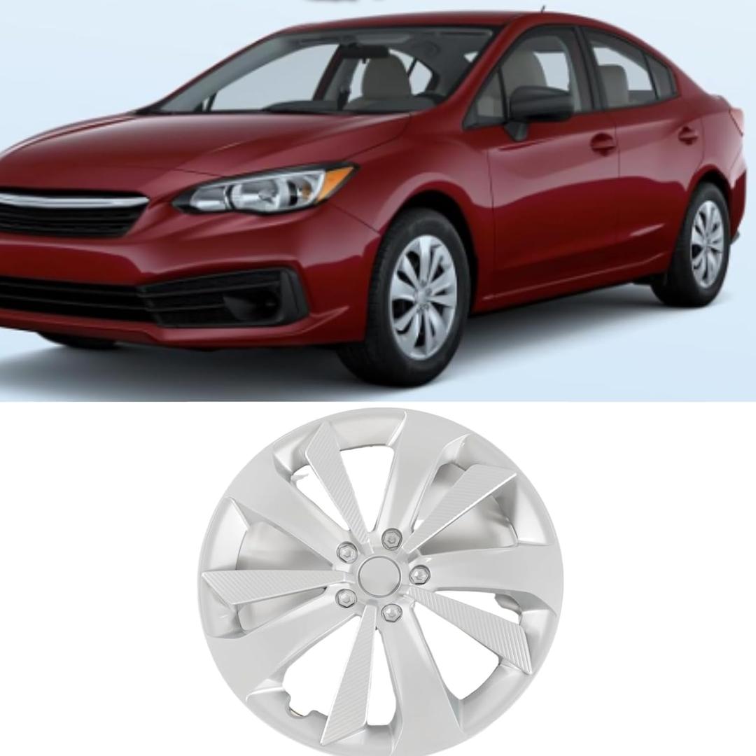 1 Pcs Hub Cap Wheel Cover Silver for 2017-2023 Subaru Impreza Hubcap Replacement OEM Genuine 28811FL010 28811FL02A, 15 inches