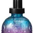 SheeChung 8Oz Vintage Glass Soap Dispenser Bathroom, Kitchen Dish Soap Dispenser with Pump, Refillable Hand Soap Dispenser, Antique Liquid Lotion Bottle, Farmhouse Decor (Purple Blue-Black Pump, 1 Pc)