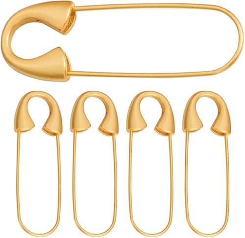 EXCEART 5Pcs Heavy Duty Safety Safety Brooch Metal Spring Lock Pin Fasteners Crafting Making for DIY Jewelry Clothes Hats Skirts Garments