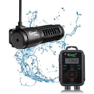 Hygger Aquarium Wave Maker 1321 GPH 12W, Adjustable Cross Flow Pump with LED Display Controller, Magnetic DC 24V Aquarium Powerhead for Freshwater and Marine Reef Aquariums Up to 60 Gallon
