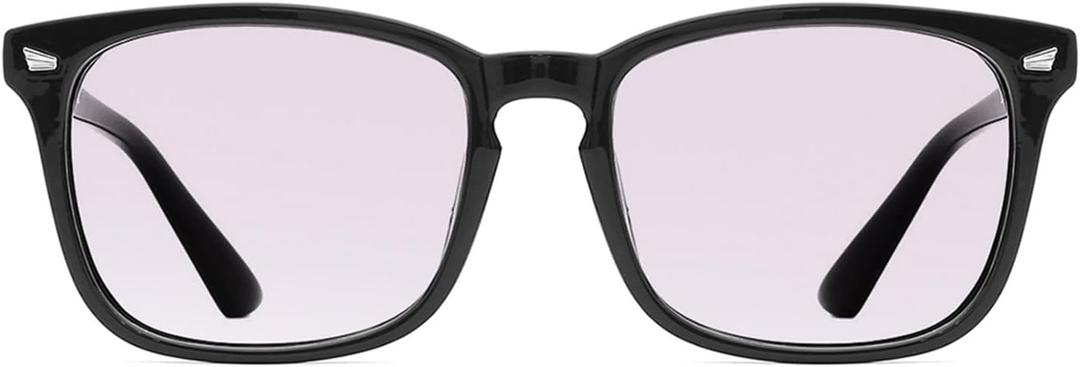 TIJN Blue Light Blocking Glasses for Women Men Clear Frame Square Nerd Eyeglasses Anti Blue Ray Computer Screen Glasses