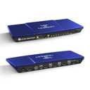 USB-C HDMI KVM Switch 1 Monitor 4 Computers, 4K@60Hz KVM Switches for 4 PCs Sharing Monitor Keyboard Mouse, with EDID L/R out HDR10 Dolby Vision USB Auto Scan IR Hotkey switch, Includes cables