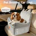 Dog Booster Car Seats for S/M Dogs Up to 35lbs,Pet Car Seat/Travel Bed with Washable&Removable Cover,Storage Pockets,Dog Safety Belt and Elevated Cushion Fits in Front/Back Seat