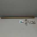 Ivilon Drapery Window Curtain Rod - End Cap Style Design 1 Inch Pole. 28 to 48 Inch Color Warm Gold