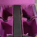 Kabinka Commander Deck Box for MTG Fits 400+ Double-Sleeved Card Storage, 5 IN 1 Removable Card Case with Dice Tray, Display Window for TCG/PTCG/EDH, 4 Magnetic One Touch Holders (Black Purple)