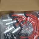 D585 8PCS Ignition Coils Pack Round Type 8mm Spark Plug Wire Set Compatible with Chevrolet Silverado 1500 Classic Pickup, GMC Envoy XL XUV, Escalade ESV EXT, Hummer H2, Isuzu Ascender