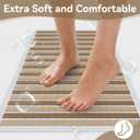 Non Slip Bathtub Mat and Shower Mat, Machine Washable Anti Slip Shower Mats for Inside Shower with Suction Cups & Drain Holes (26.7" x 14.5", Wood Color)