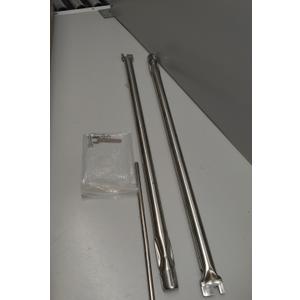 Burner Tube Set Replacement for Weber 7507, Spirit S-200, S-210, E-200, E-210, Spirit 500 and 500LX, Genesis Silver A Grill Parts, 27 inch 304 Stainless Steel Gas Grill Burner Tube Kit