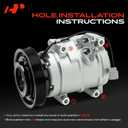 A-Premium A/C Compressor with Clutch Compatible with Honda Accord 2003-2007 3.0L, Pilot 2005-2008 3.5L, Odyssey 2005-2007 3.5L, Ridgeline 2006-2008 3.5L & Acura MDX 2003-2006 3.5L, TL 2004-2008