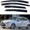 IG Window Visor for Toyota Yaris iA Hatchback 2016-2020 & Scion iA Hatchback 2016-2020, Rain Guard Tape-On Side Vent Deflector Mugen Style, 2016 2017 2018 2019 2020 (Hatchback Only)