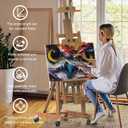 H-Frame Multifunctional Easel, Foldable & Adjustable (Vertical to Horizontal), Holds Two Canvases (Up to 77 Inches), Professional H-Frame Art Easel for Adults, 49.61 inches