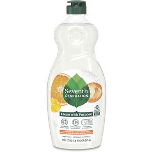 Seventh Generation Dish Liquid Soap Clementine Zest Lemongrass Dishwashing Soap Liquid Soap 19 oz