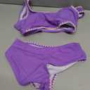 blibean Teen Girls Swimsuits Two Piece Bikini Sets with Chest Pad Size 6-15 Years (Purple, M)