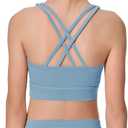AugIris Girls Sports Bra Training Scoop Neck Cross Back Bras for Teens Kids Sports Comfort Girls Bra Tops 5-6 Y