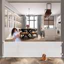 118 Inch Extra Wide Retractable Baby Gate,Mesh Large Baby Gate or Mesh Pet Dog Gate, Opening Wide Extra Long Child Safety Gate for Indoor Baby Fence, Outdoor, Stairs, Deck (White)