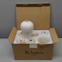 6'' White Ceramic Ribbed Bud Vases in Bulk, Set of 6 Small Pampas Grass Flower Vase for Modern Farmhouse, Boho Home Decor, Living Room, Vintage Wedding Centerpiece, Table, Shelf Decoration