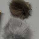 Juinte 12 Pcs 6 Inch Large Fur Pom Pom Balls for Hats Fluffy Faux Fur Pompom Balls with Snap Button for Hat Shoes Scarves Bag Charms DIY Crafts (Retro Color)