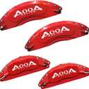AOOA Aluminum Red Brake Caliper Covers with White Character fits Dodge Durango SXT/GT/R/T 2021-2024 and Jeep Grand Cherokee 2017-2021 (Set of 4)