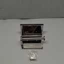 Tindbea Toilet Paper Holder with Phone Shelf, Adhesive or Screw Wall Mount Toilet Tissue Roll Holder, Rustproof & Multifunctional Stainless Steel Bathroom Storage Dispenser (Polished Chrome)