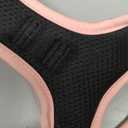 Timos Dog Harness Small Sized, No Pull Pet Harness with Neck Lockable Snap,No Choke Front Clip Dog Reflective Vest,Adjustable Metal Rings 3 Buckles,Easy Control Handle for Small Dogs Lock Pink S