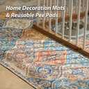 2 x nunubaby Washable Pee Pads for Dogs, Stylish, Non-Slip and Leak-Proof Pee Mat. ultra-absorbent Reusable potty pad for Crates and Floors.(Cream/Multi, 18" x24" )
