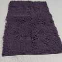Hearth & Harbor Bathroom Rugs Sets 2 Piece, Chenille Bath Mat Set - Machine Washable Bath Mats for Bathroom Non-Slip Backing Rubber Quick Dry Bathroom Mat - Purple Bath Rug, 17x24-20x32