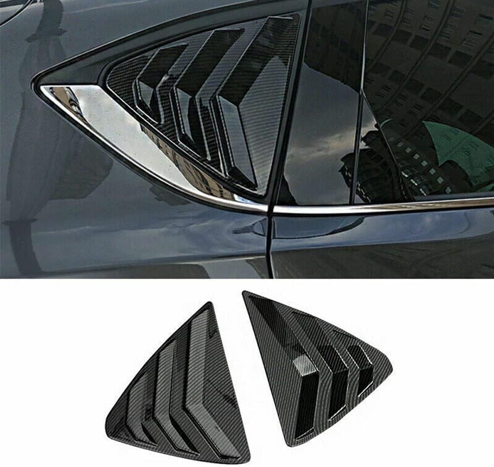 BOYUER for Mazda CX-5 CX5 2017-2025 Racing Style Rear Side Window Louvers, Sport Style Scoop Louvers Cover Blinds Cool Exterior Decoration(Carbon Fiber Black)