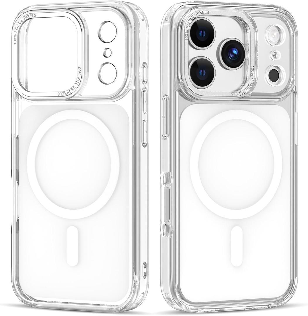 ACANDYA Magnetic for iPhone 17-Pro-Max Case Compatible with Magsafe Military-Grade Protection Women Men 17Max Cover Anti-Slip Shockproof Bumper Case for iPhone 17pro Max 17 Promax 6.9inch Clear White