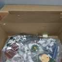 MOMENTS IN TIME Christmas Village Centerpiece Decor Santa Riding Sleigh Flying Over The Town Center Featuring LED Lights and Animation Power Adapter (Included) (11647)