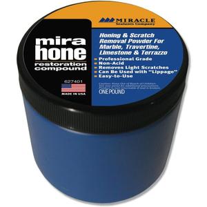 Miracle Sealants Mira Hone Restoration & Honing Compound for Marble, Travertine, Limestone, and Terrazzo, 1lb