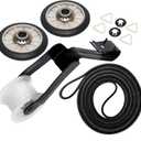 PartsBroz 4392065 Dryer Repair Kit with 341241 Dryer Belt, 349241T Dryer Drum Roller Kit, WP691366 Dryer Idler Pulley for Whirlpool Kenmore Roper Amana Maytag Centennial NED4655EW1 WED4815EW1 Parts