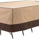 F&J Outdoors Patio Table Cover Waterproof UV Resistant Outdoor Table Covers Medium-Small Furniture Covers, 74"W x 44"D x 27.5"H