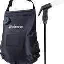 Portable Shower for Camping with 5-Gallon Solar Shower Bag,Temperature Gauge & Dual Spray Modes,Solar Heating PVC for Hot Showers,Perfect for Camping,Hiking,Beach Trips & Outdoor Adventures