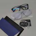 CARA Progressive Multifocus Reading Glasses for Men No-Line Blue Light Blocking Computer Readers With Aluminum Temples, 1.75x