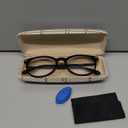 Gaoye Blue Light Blocking Glasses, Retro Round Eyewear Frame Anti Eyestrain Computer Glasses for Women Men - GY1688 (Light Black Frame/Transparent Lens)