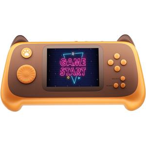 Handheld Retro Game Console Built-in 400 Games, Travel-Friendly Gaming Console with Long Battery Life, Plug and Play Video Game Console for Kids Adults, Birthday for Boy Girl (Orange)